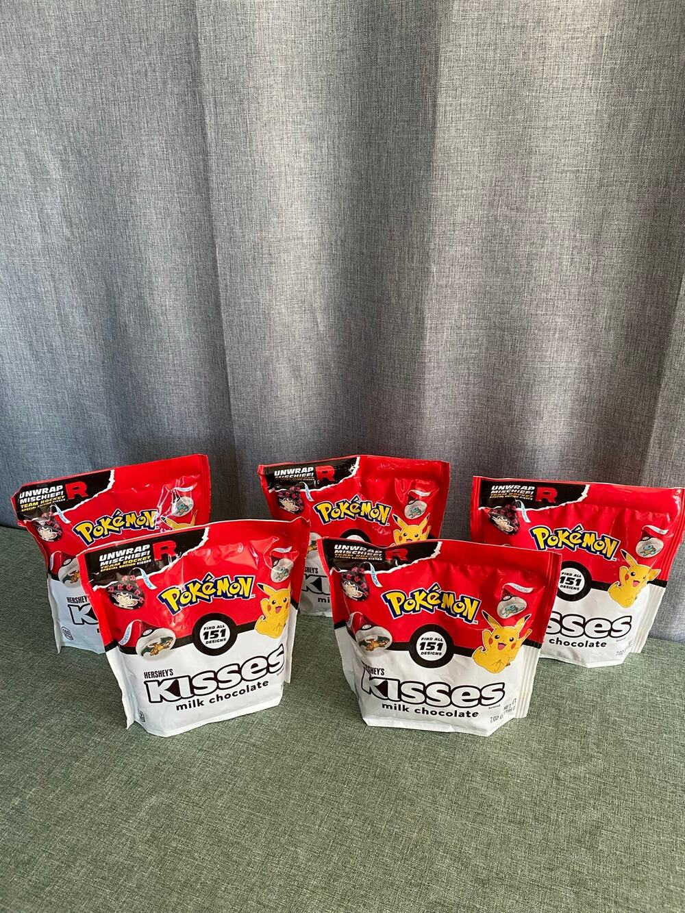 Lot of 5 Hershey’s Kisses Pokémon Team Rocket Special Edition Milk Chocolate